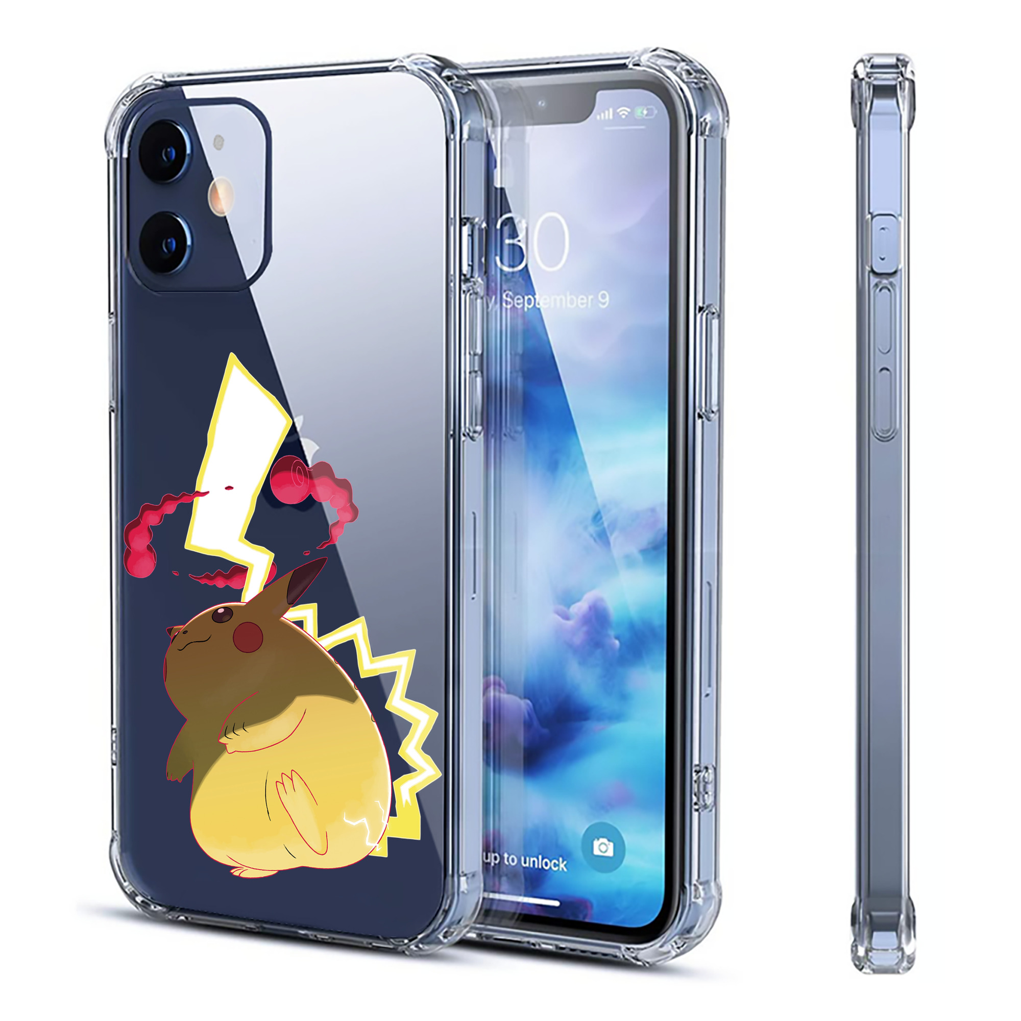 （画像用） ポケットモンスター Pokémon 【iPhone 12シリーズ対応】透明スマホケース（クリアソフトケース）